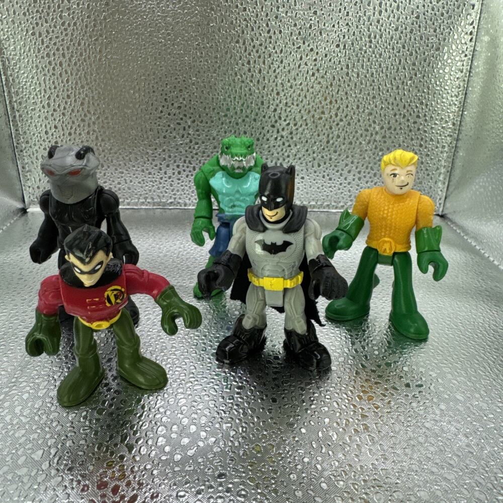 DC Super Friends Imaginext Action Figures Fisher Price Lot Of 5 Figures
